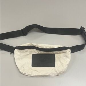 ALOHA Collection Cream and Black Belt Bag